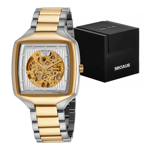Relógio Masculino Seculus Automatic Prateado À Prova D'Água 30M ...