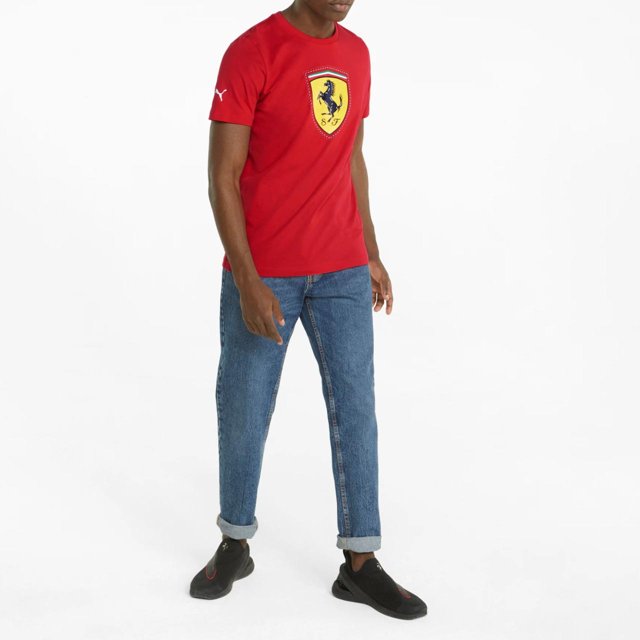 CAMISETA PUMA FERRARI RACE 533752.01 PRETO VERMELHO