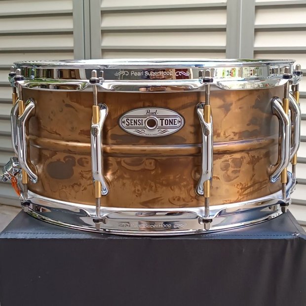 Caixa 14x6,5 Pearl Sensitone Premium Beaded Patina Brass