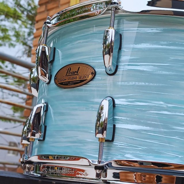 Caixa 14x8 Pearl Session Studio Select Ice Blue Oyster