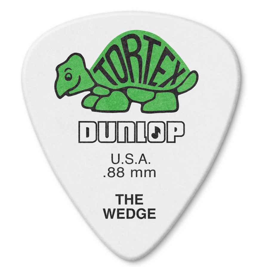 Palheta 0.88 Dunlop Tortex Wedge Verde Unidade 
