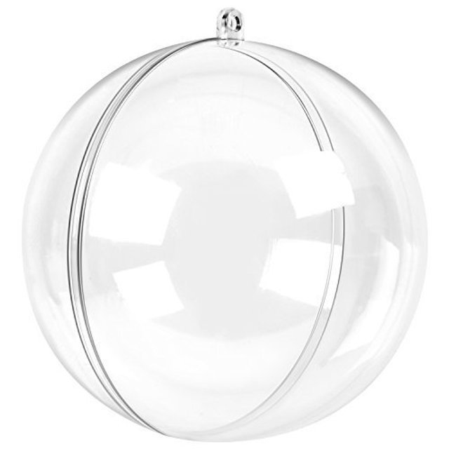 Esfera Acrílica 7cm Transparente Bola De Natal Pacote com 10 Unidades | JM  Embalagens para Festas