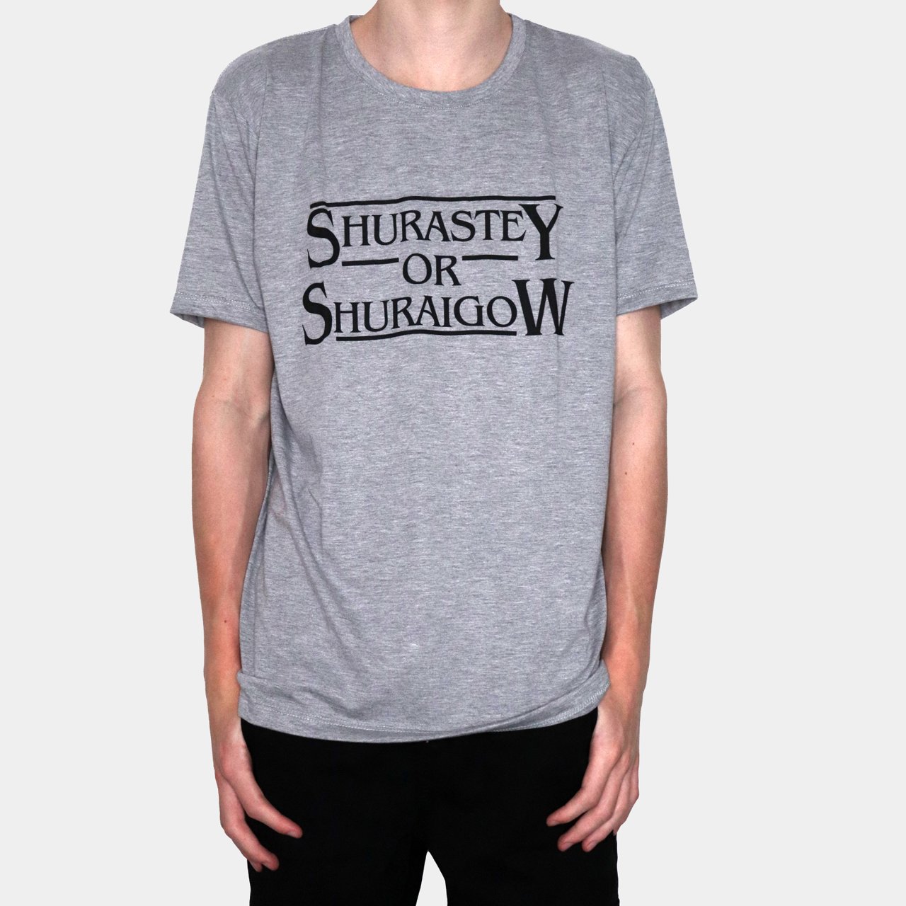 Camiseta Unissex Cinza | Shurastey or Shuraigow Preto