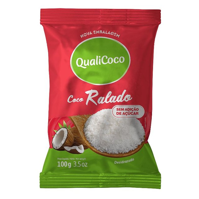Coco Ralado Sem Açúcar QualiCoco 100g – Natural e Sem Glúten | Loja ...