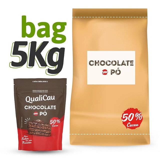 Chocolate em Pó 50% Cacau QualiCau 5 kg
