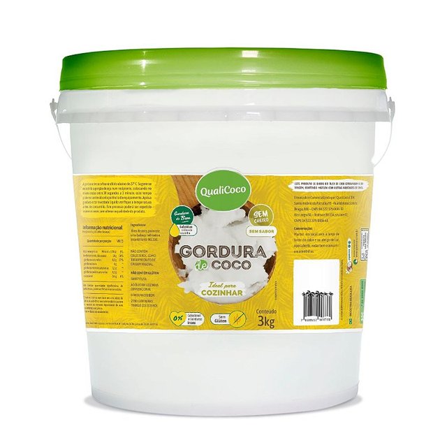 Gordura de Coco QualiCoco 3kg