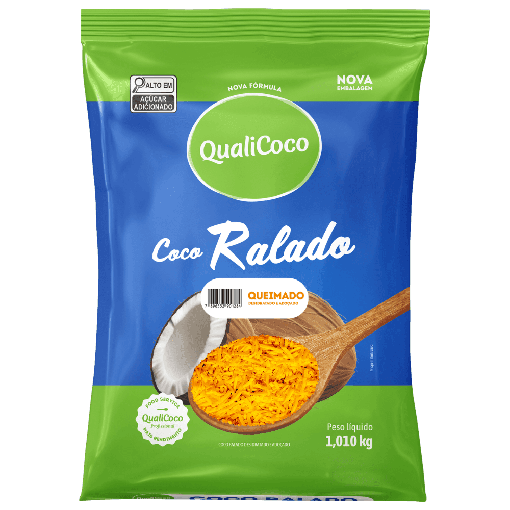 Coco Ralado Queimado Golden 1,010kg QualiCoco | Loja QualiCoco