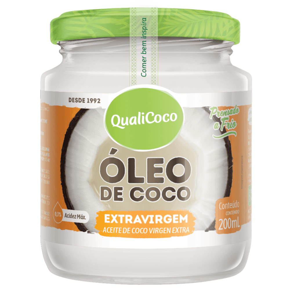 Óleo de Coco Extravirgem QualiCoco 200mL – Natural e Saudável