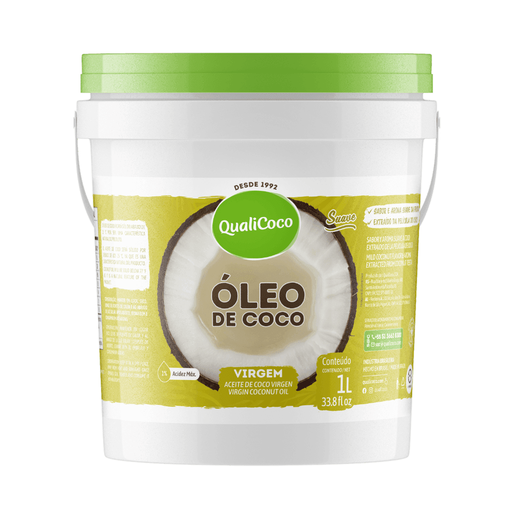 Óleo de Coco QualiCoco Virgem 1L – Natural e Prensado a Frio