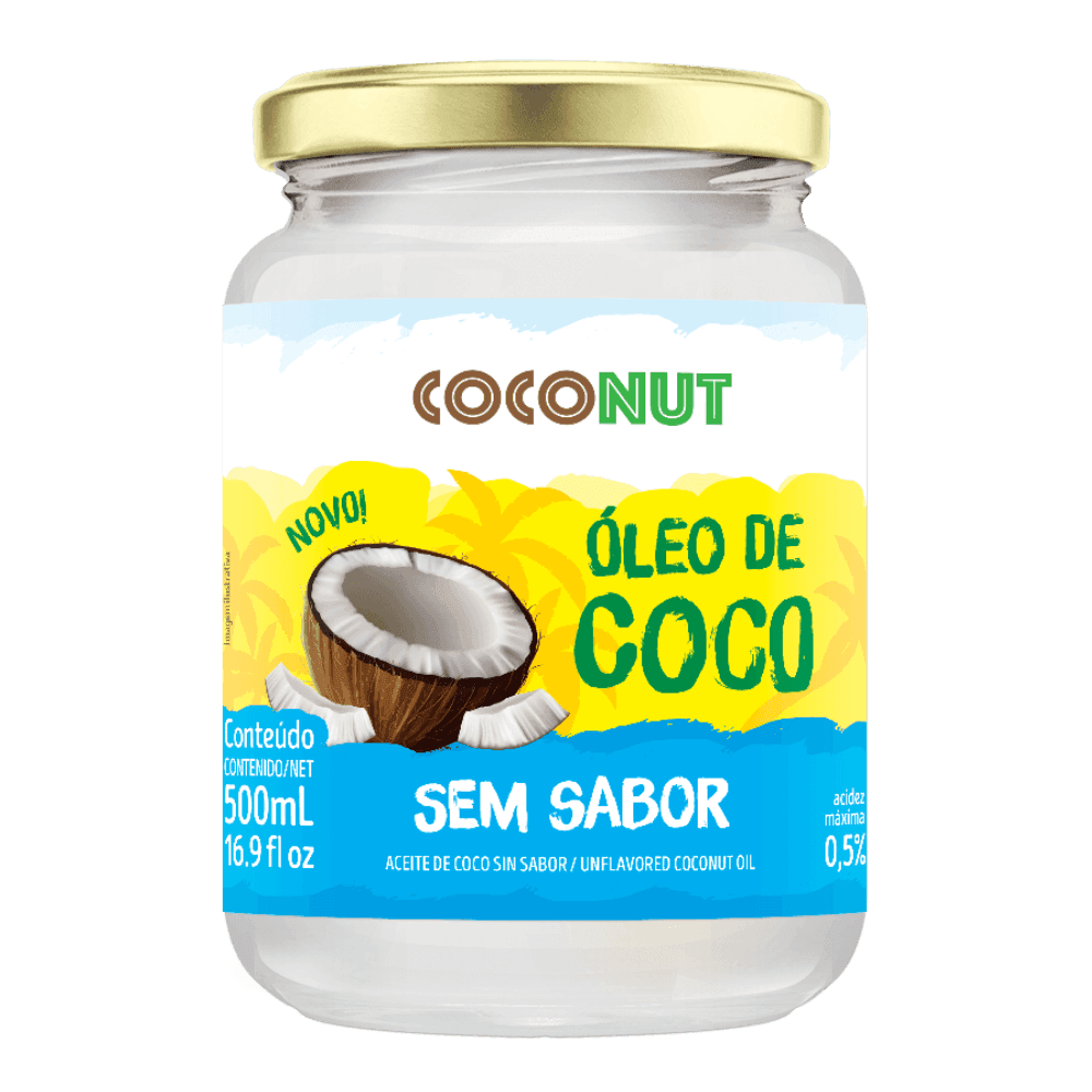 Óleo de Coco Sem Sabor CocoNut 500mL – Saudável e Sem Cheiro