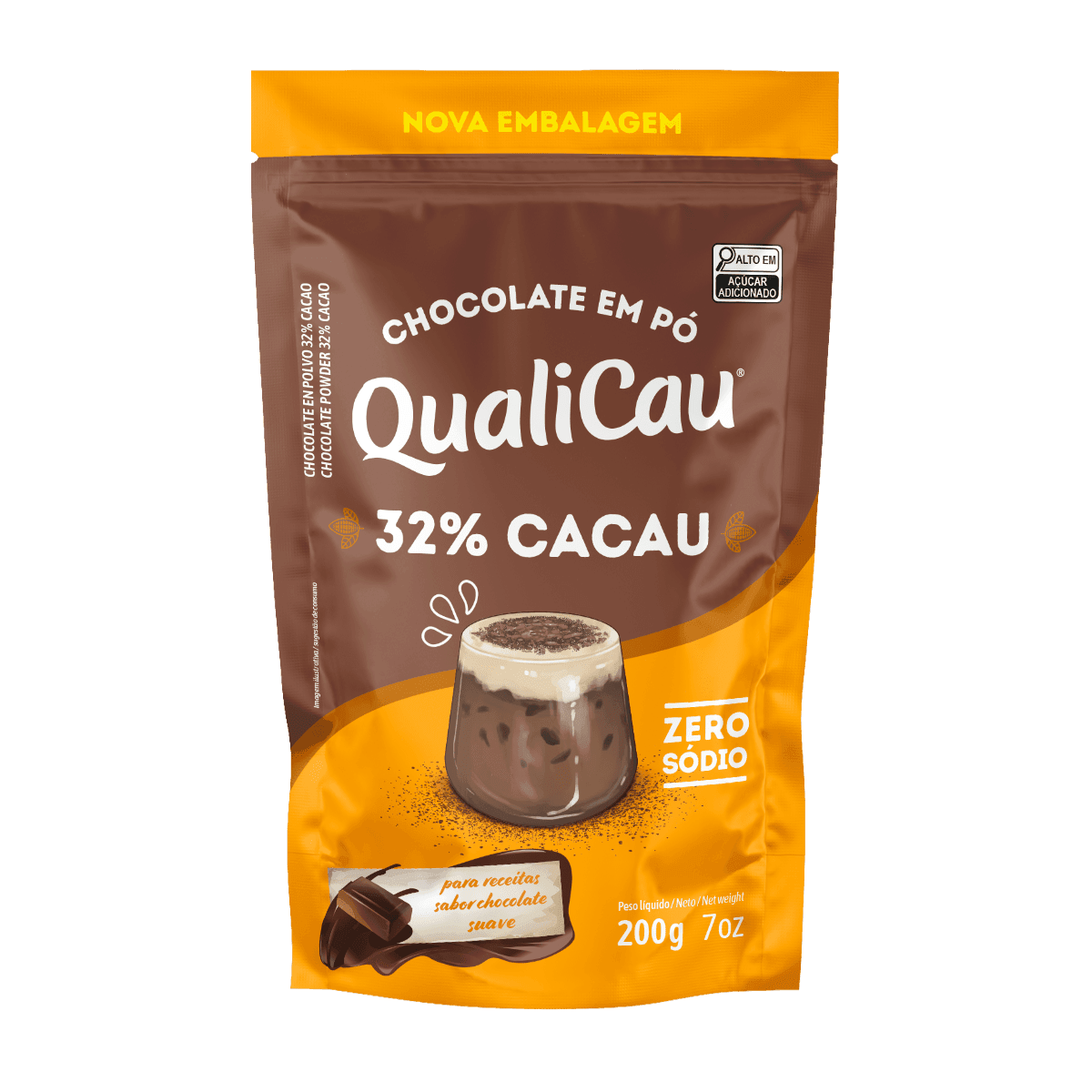 Chocolate em Pó 32% Cacau 200g | Loja QualiCoco