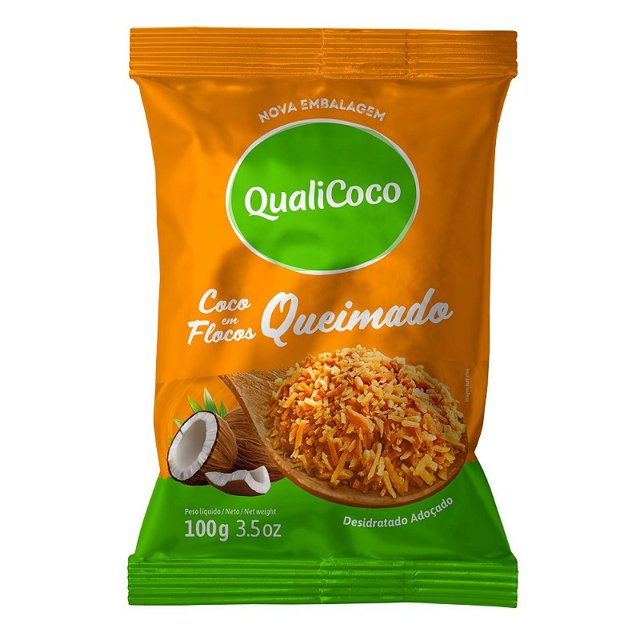 Coco Ralado Queimado 100g QualiCoco
