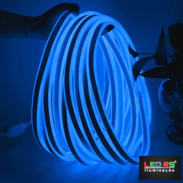 Mangueira Neon Azul 8x16mm 220V | LED RS