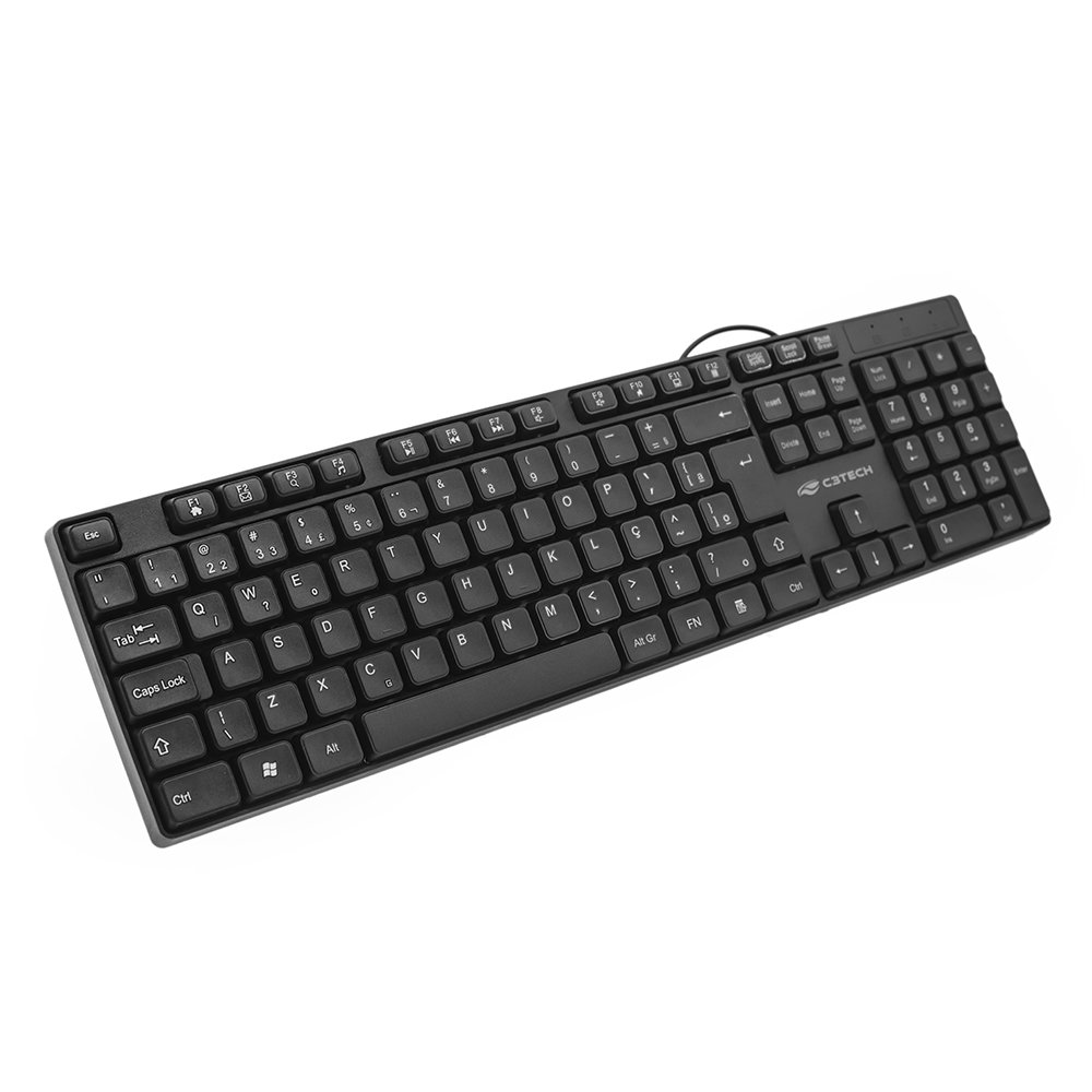 Teclado USB Multmídia KB-M10BK Preto C3Tech | Supremo Informática