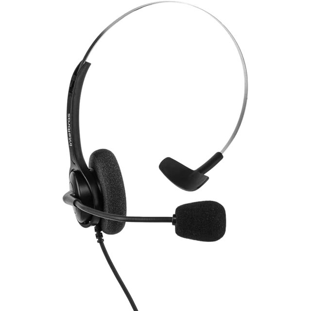 Headset Mono Intelbras RJ9, Microfone Flexível, Haste Adaptável, Cabo com Conector RJ9 - CHS 40 RJ9