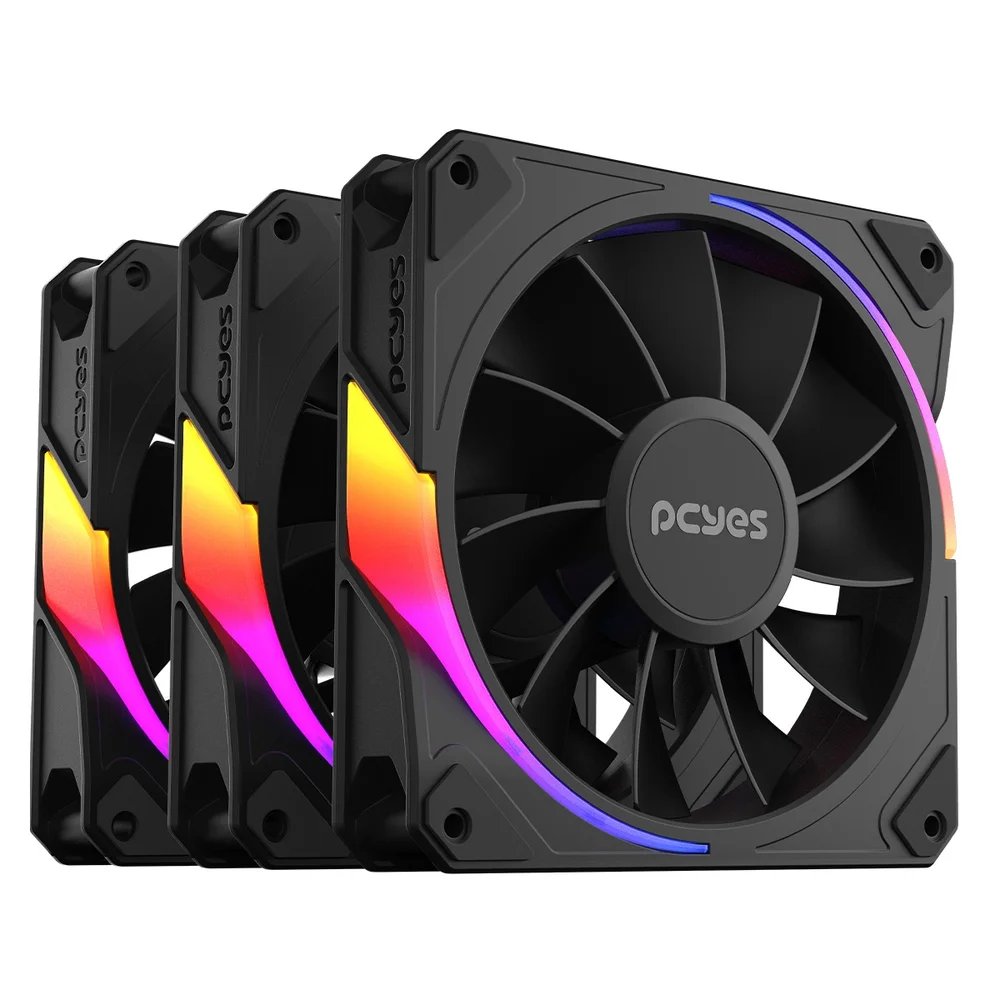 Kit Cooler Fan Para Gabinete 3 Unidades Sangue Frio 3 ARGB Black
