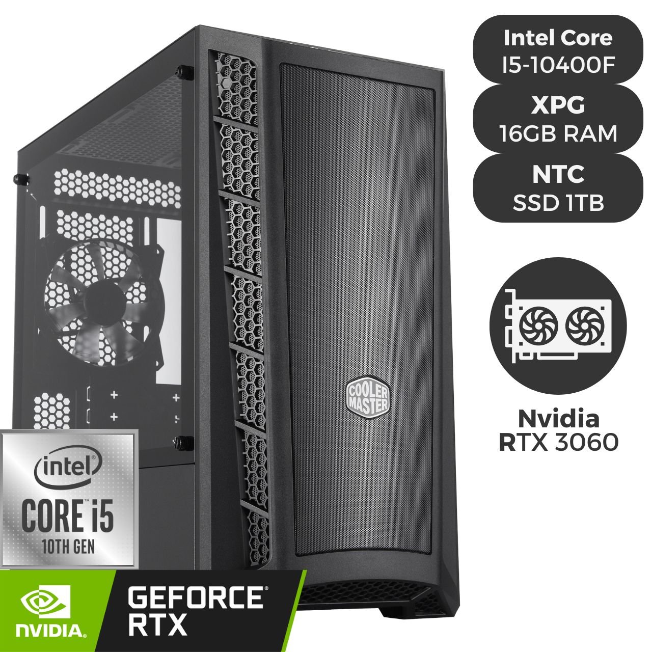 RTX 3060 Intel Core i5-10400F PC ID p353 ABS Master Gaming PC