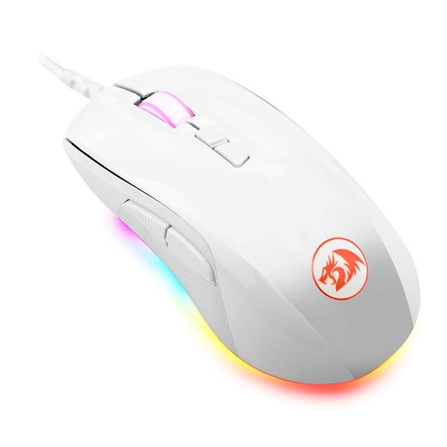 Mouse Gamer Redragon Stormrage, RGB, 10000DPI, 7 Botoes, Branco, M718W-RGB