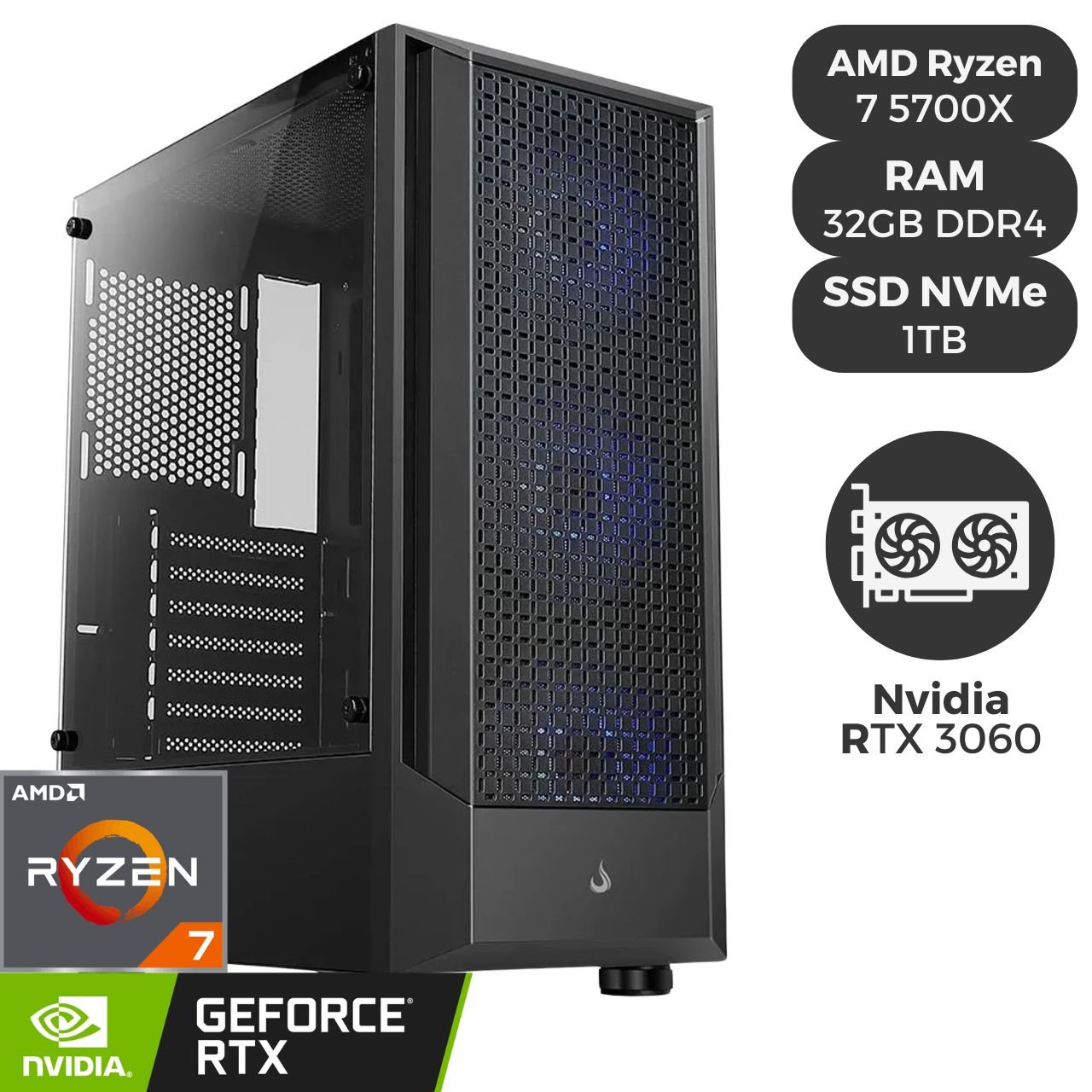 Ryzen ストア 7 5700X と RTX3060Ti 搭載 ゲーミングPC Ryzen 7 5700X
