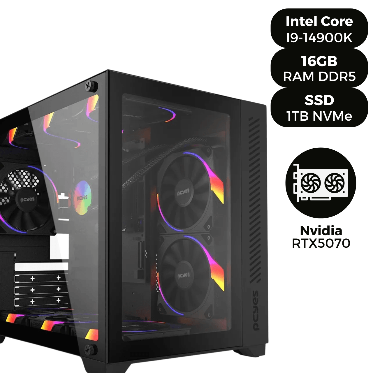 Pc Gamer Top de linha com Intel Core I9-14900K, 16GB RAM ddr5