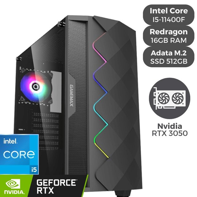 Computador com Processador Intel Core I5-11400F e Placa de Vídeo MSI  RTX3050 8GB