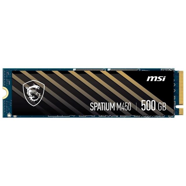 SSD 500GB MSI Spatium, PCIe 4.0 NVMe M.2, Leitura de Até 3600MB/s, Gravação de Até 3000MB/s - M450 