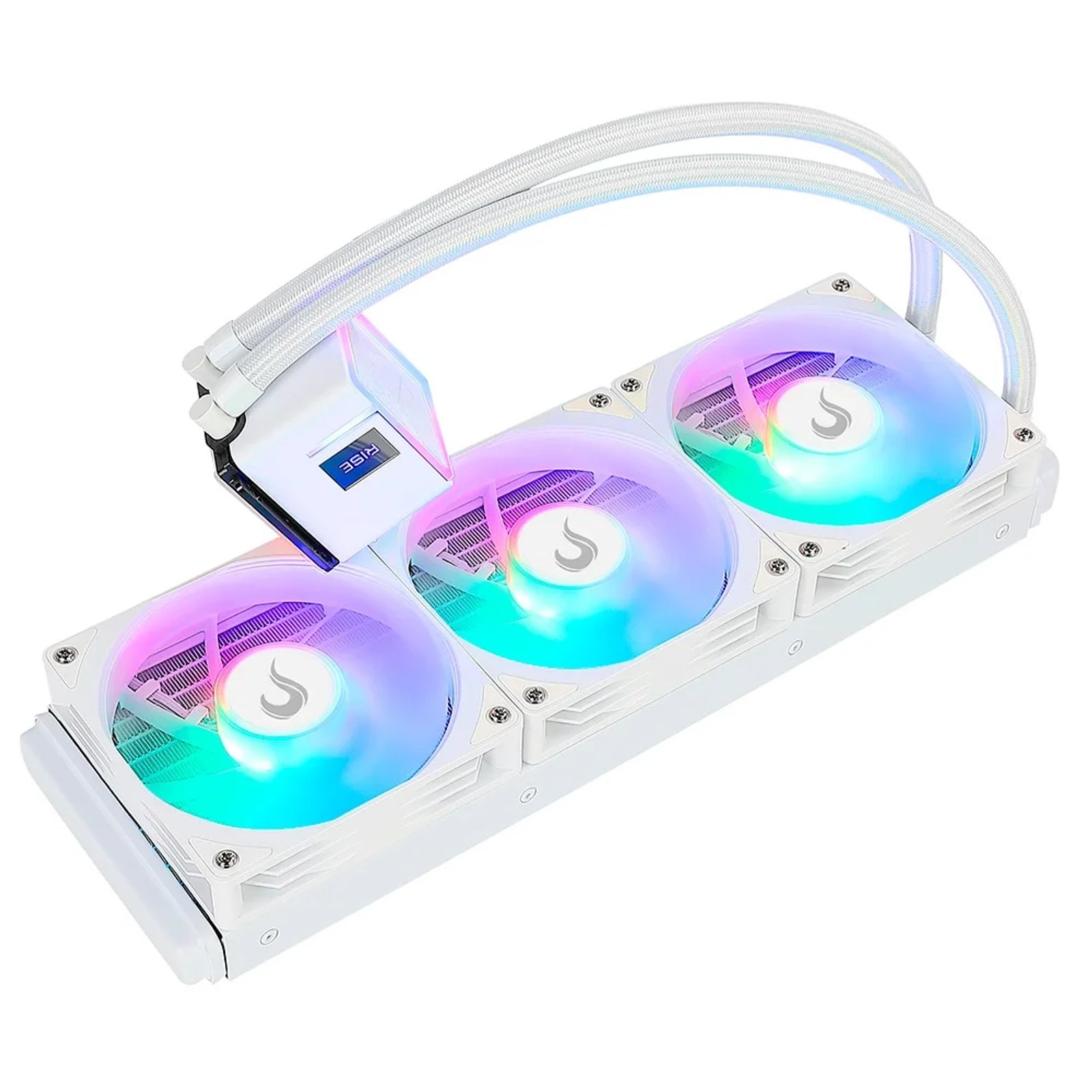 Water Cooler Gamer Rise Mode Frost Argb Rainbow 360mm Amd e Intel Branco Rm Wcf...