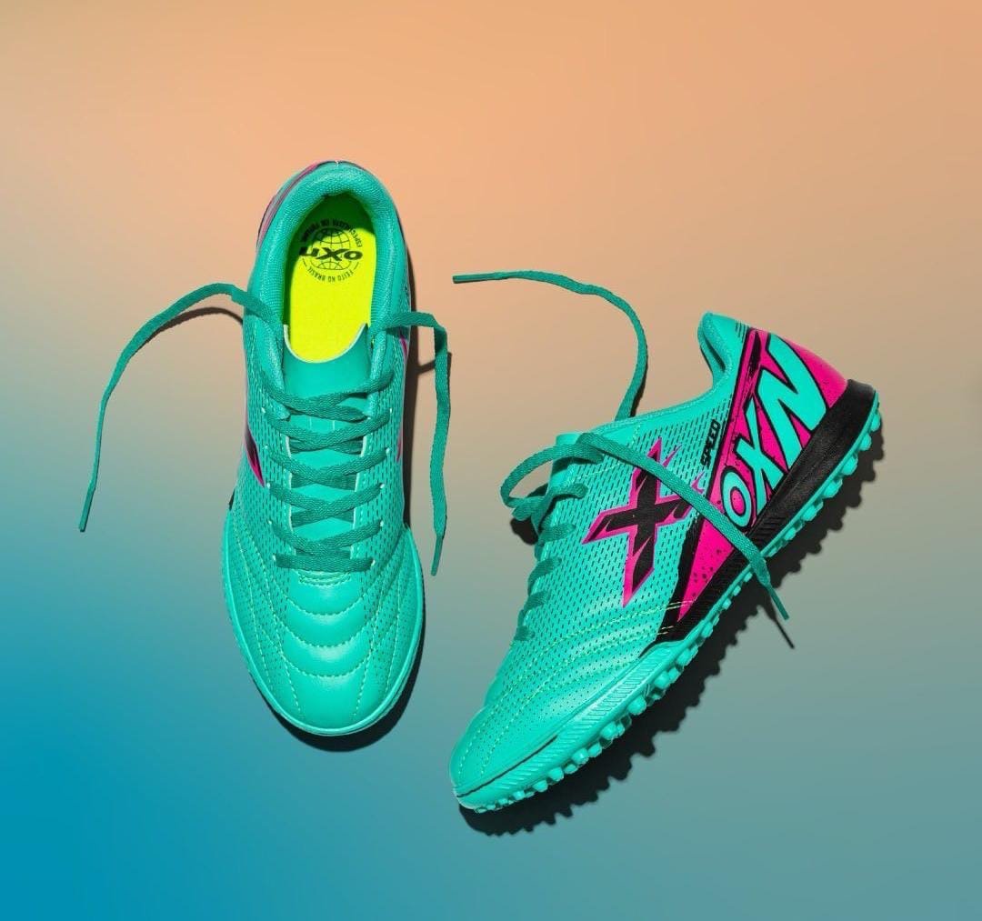 CHUTEIRA OXN SPEED 5 SOCIETY X PRO VERDE/PINK/PRETO | Wolf Premium