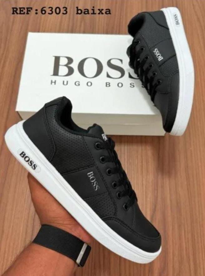 SAPATENIS HUGO BOSS PRETO/BRANCO | Wolf Premium