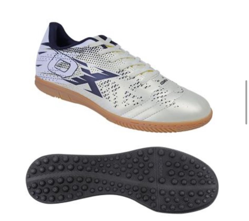 CHUTEIRA OXN DYNAMIC 4 SOCIETY X-PRO PVC ADULTO -BEGE /BRANCO