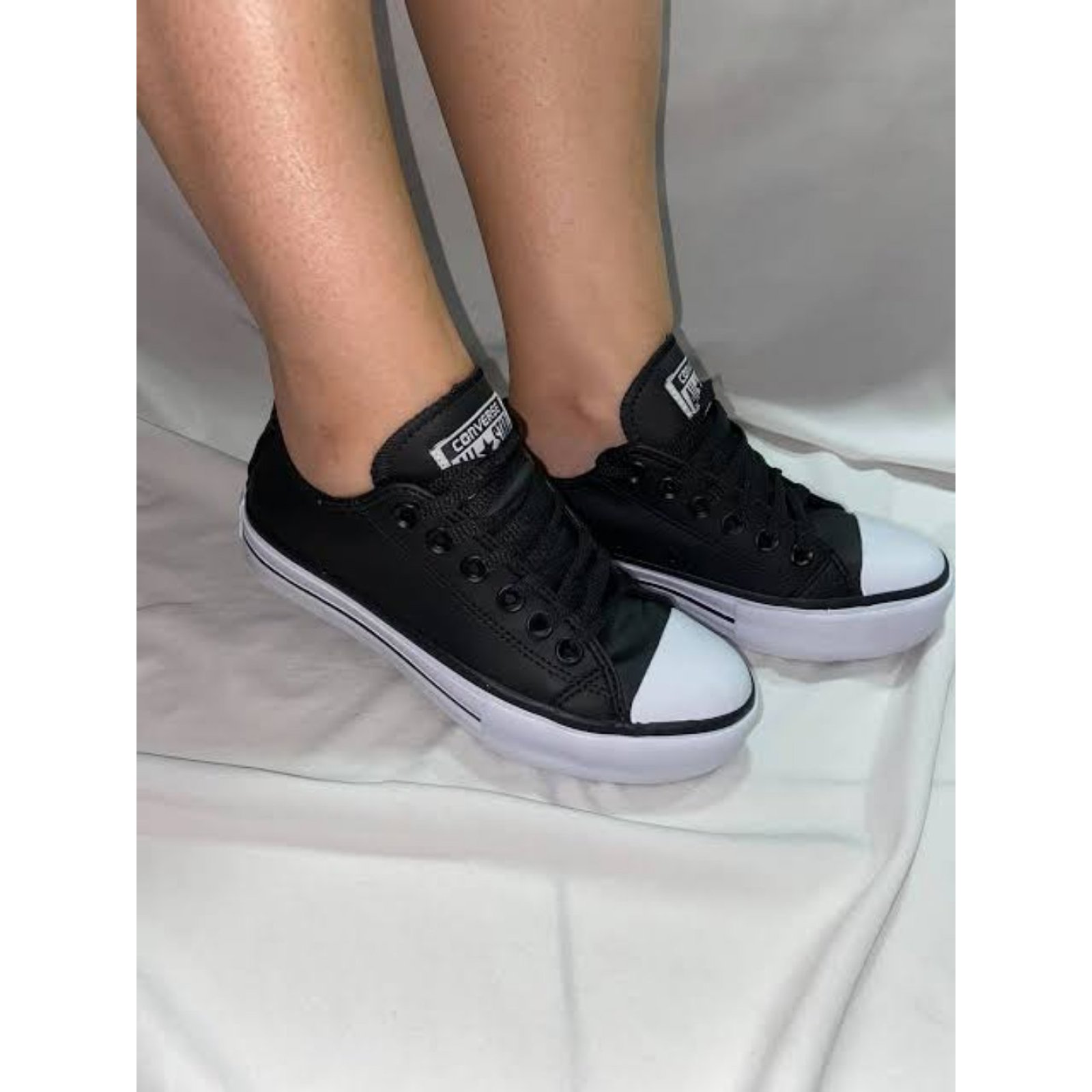 Tênis All Star Preto Corino - Comprar em Oliver Shoes