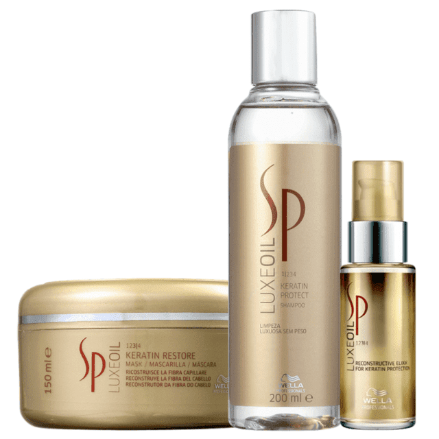 Kit Wella SP Luxe Oil - Shampoo 200ml + Máscara 150ml + Óleo 30ml | UM  Beauty Store