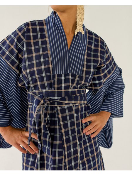 Kimono Japonês Xadrez
