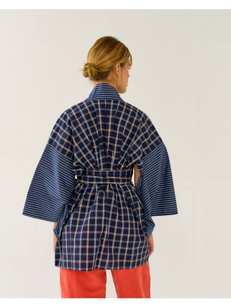 Kimono Japonês Xadrez