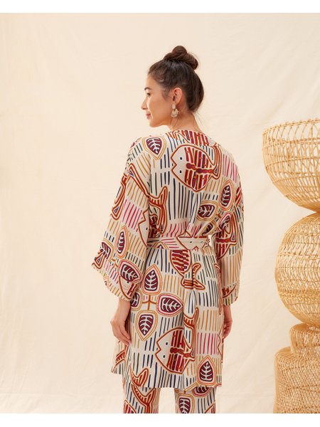 Kimono Bordado Trópikos Off