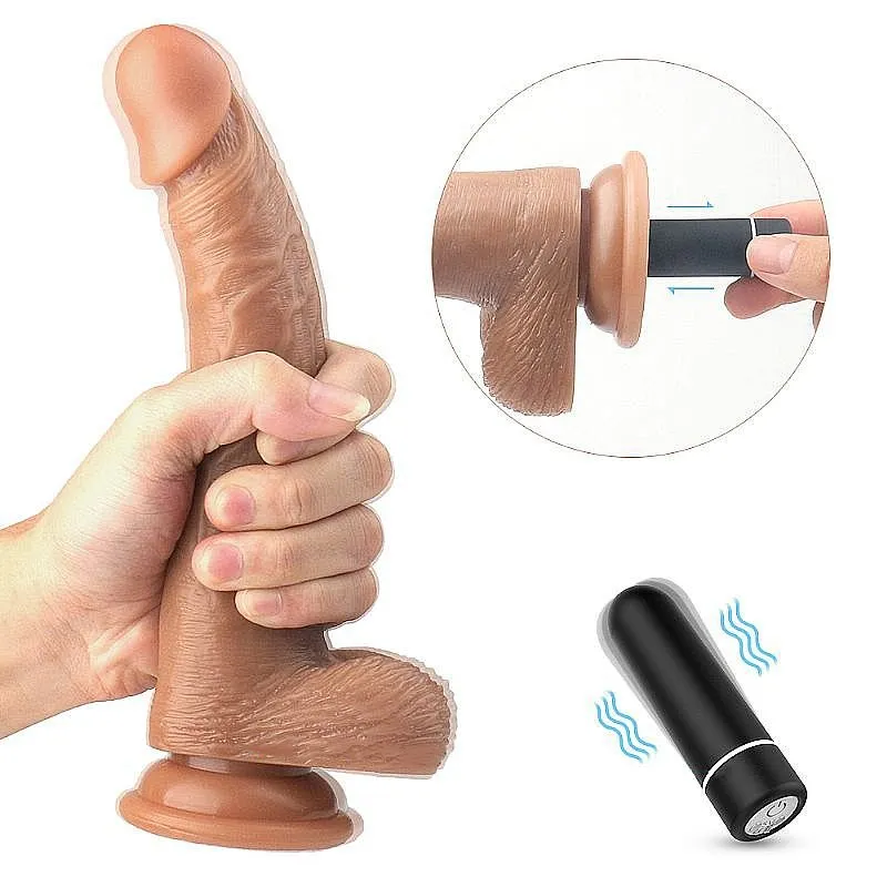 Pênis com Vibrador Recarregável USB Croods S-Hande