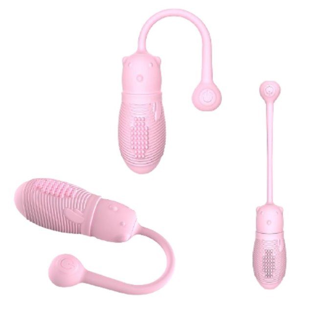 Bullet Vibrador Recarregável USB Rosa Formato de Urso