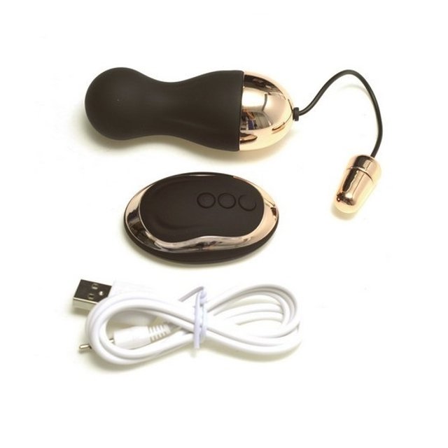 Bullet Vibrador Silicone Recarregável USB com Controle S/ Fio Black