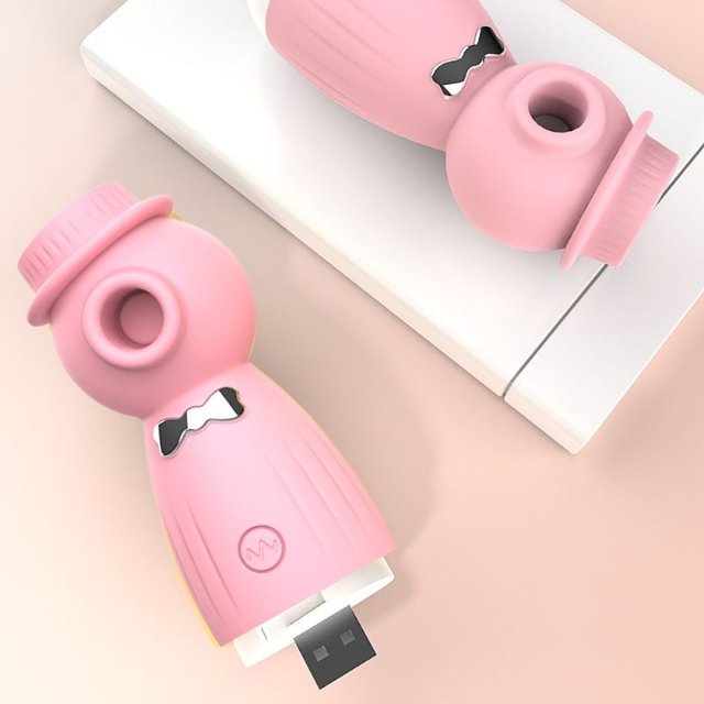 Estimulador de Clitóris e Mamilos Billy com Sucção USB Rosa
