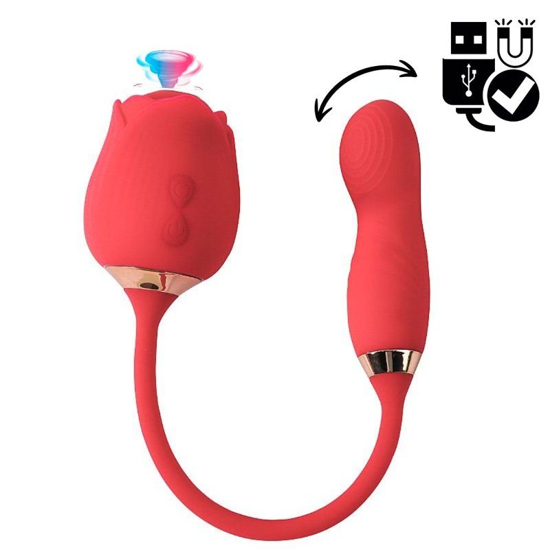 estimulador-de-clitoris-com-succao-e-bullet-flowery-pro-vermelho