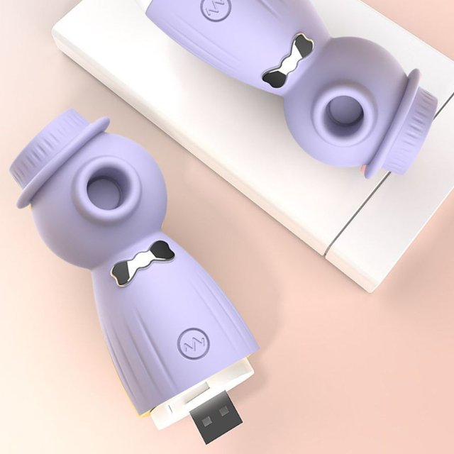Estimulador de Clitóris e Mamilos Billy com Sucção USB Roxo