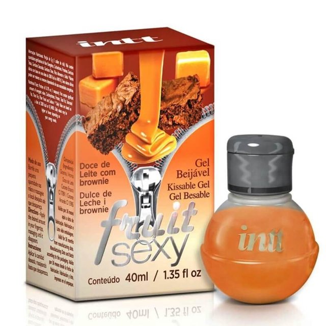 Gel para Sexo Oral Fruit Sexy Hot Doce de Leite com Brownie 40ml Intt