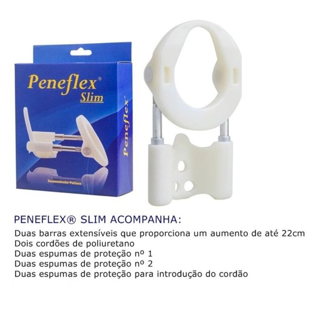 Kit Extensor Peniano Peneflex Slim + Bomba Peneflex 30cm