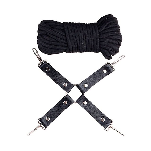 Kit Bondage com 9 peças Mordaça Venda Coleira Chicote Algema e Mais