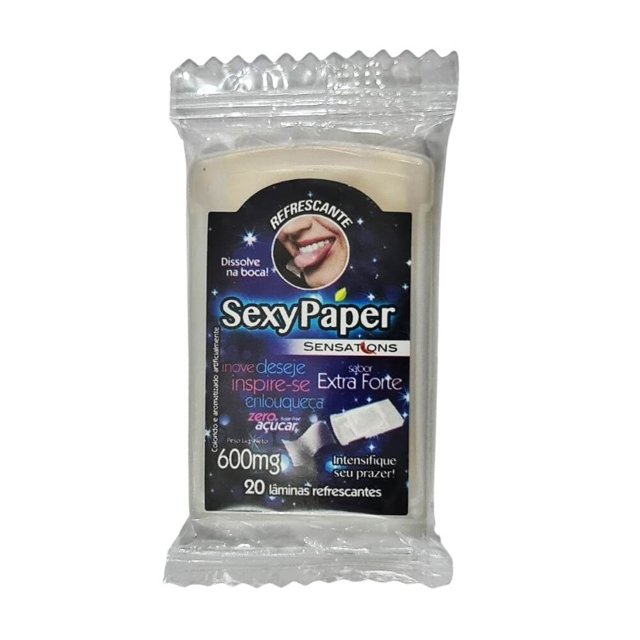 Lâmina para Sexo Oral Refrescante Extra Forte Sexy Paper