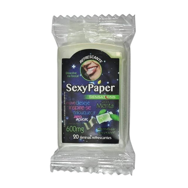 Lâmina para Sexo Oral Refrescante Menta Sexy Paper