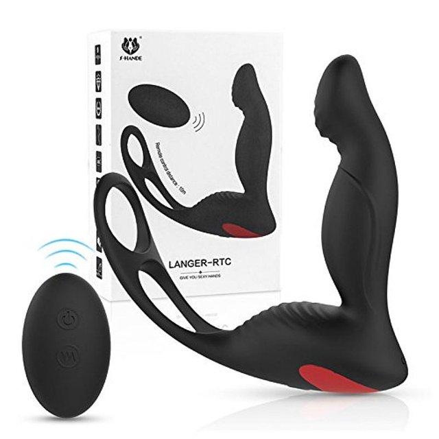 Massageador de Próstata Controle Remoto com 9 Modos Recarregável USB