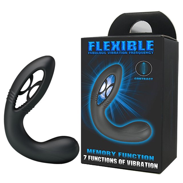 Massageador de Próstata em Silicone 7 Modos Vibração Recarregável USB