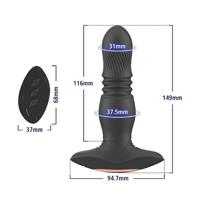 Massageador de Próstata Vai e Vem USB com Controle