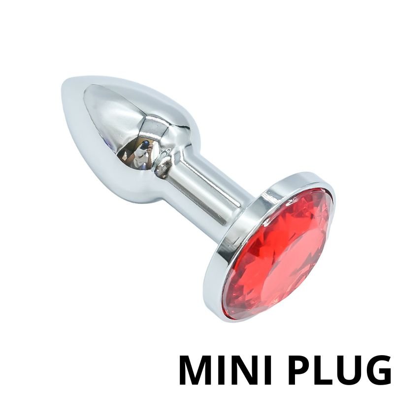 Mini Plug Anal Joia Metal Vermelho 5,6cm Hot Sex Shop Prazer
